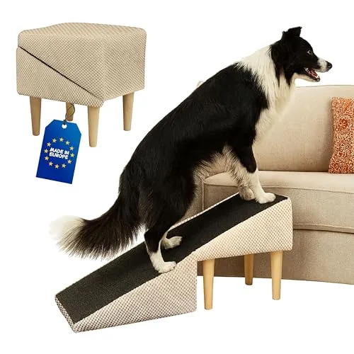 Produktbild Outentin Klappbare Hundetreppe 36 cm – Rutschfest & Stabil für Sofa & Bett