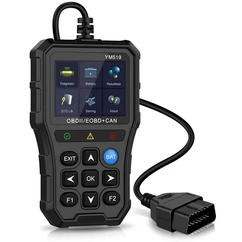 Tekoo OBD2-Diagnosegerät 2-in-1 mit Batterietester - Vielseitiges 2-in-1 Diagnosegerät für Benziner: Fehleranalyse und Batterietest in einem. Kompakte Bauweise mit intuitivem Farbdisplay für einfache Handhabung – ideal für die Fahrzeugdiagnose zu Hause oder in der Werkstatt.