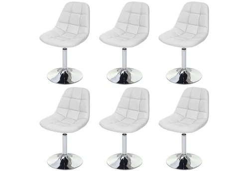 PROREGAL® Esszimmerstuhl Esszimmerstuhl drehbar, Material, Farbe (6 St), bequemer um 360° drehbarer Schalensitz