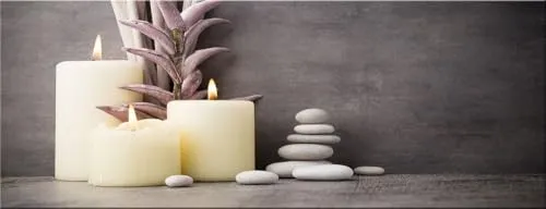 artissimo, Glasbild, 80x30cm, AG3443A, Candle, Bild aus Glas, moderne Wanddekoration aus Glas, Wandbild Wohnzimmer modern