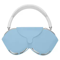 kwmobile Hülle kompatibel mit Apple Airpods Max - Silikon Case in Hellblau, stylischer Schutz und präzises Design für optimale Passform