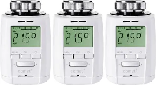 Eurotronic 700083 Comet Plus Heizkörperthermostat - Elektronisches Heizkörperthermostat mit individueller Programmierung, Fenster-offen-Erkennung und bis zu 30 % Heizkosteneinsparung. Ideal für energieeffizientes Heizen.