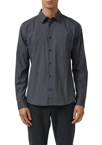 s.Oliver Langarmhemd Herren 3XL Dunkelgrau - Stylisches Langarmhemd von s.Oliver in Dunkelgrau, slim fit mit praktischer Brusttasche. Pflegeleicht und ideal für den Alltag, perfekt für einen modernen Look.
