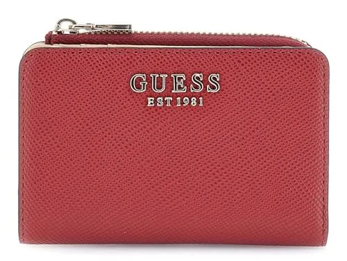 GUESS Geldbörse Laurel II SLG Zip Around Card Case Garnet rot