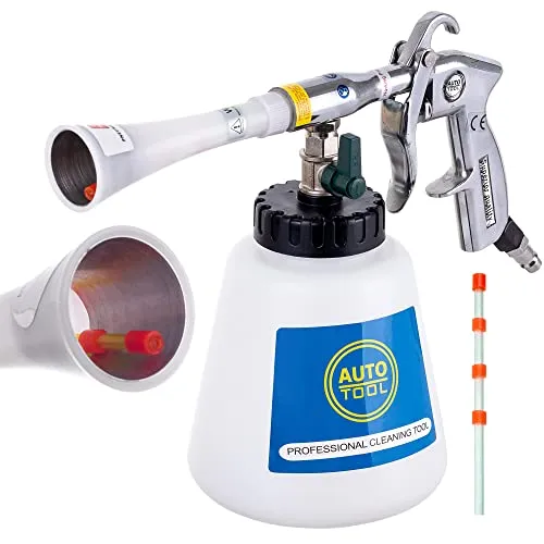Reinigungspistole Druckluft Reiniger -Effekt Inox Düse + Zusätzliche Schlauchdecke