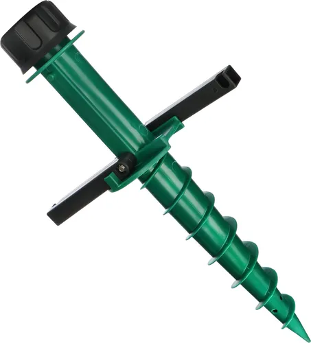 COM-FOUR® Sonnenschirmhalter zum Eindrehen - Bodenhülse für den Garten - Standfuß für Schirme - Erdspieß - leichter Schirmständer aus Kunststoff