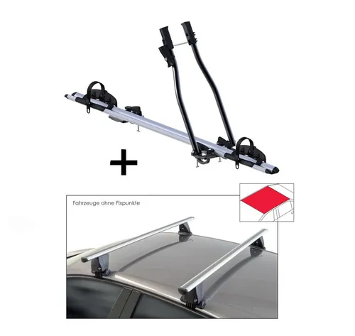 Fahrradträger SAGITTAR + Dachträger VDP Delta für Subaru Pleo (5 Türer) - Fahrradträger und Dachträger Set für Subaru Pleo (5 Türer) ab 2007, idealer Fahrradtransport auf dem Dach, für alle Fahrradtypen geeignet, inklusive einfacher Montageanleitung.