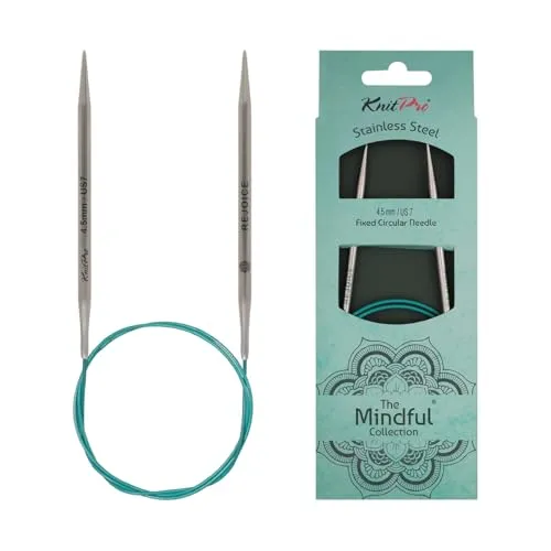 KnitPro 36080 Rundstricknadel Mindful 4,50 mm englisch, Blaugrün, 4,5 mm, 60 cm