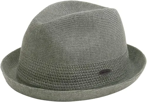 CHILLOUTS Yala Hat - Stilvoller Pork Pie Trilby für Herren - Pork Pie-Hüte für Herren, verstellbare Passform für individuellen Komfort. Leicht und atmungsaktiv, ideal für warme Sommertage und vielseitig einsetzbar.