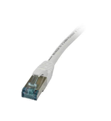 Patchkabel RJ45, CAT6A 500Mhz, 0.5m, weiss, S-STP(S/FTP), TPE(Superflex), AWG26