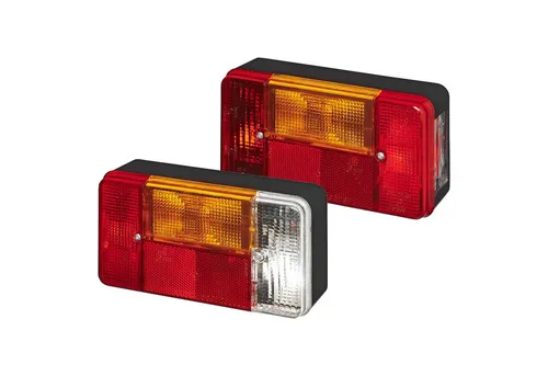 APT PKW-Anhänger Rückleuchte 5 Funktionen 194x104mm - Zuverlässige Rückleuchte mit 5 Funktionen (Rücklicht, Bremslicht, Blinklicht, Nebelschlusslicht, Kennzeichenbeleuchtung) für optimale Sichtbarkeit. Wetterfest und einfach zu montieren – perfekt für Anhänger und Nutzfahrzeuge.