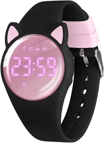 Multifunktionale Kinderuhr mit Schrittzähler & Vibrationsalarm - Diese multifunktionale Kinderuhr ist ein idealer Begleiter für aktive Kinder. Mit Schrittzähler, spritzwassergeschütztem Design und einfacher USB-Ladung bietet sie viele praktische Funktionen für den Alltag.