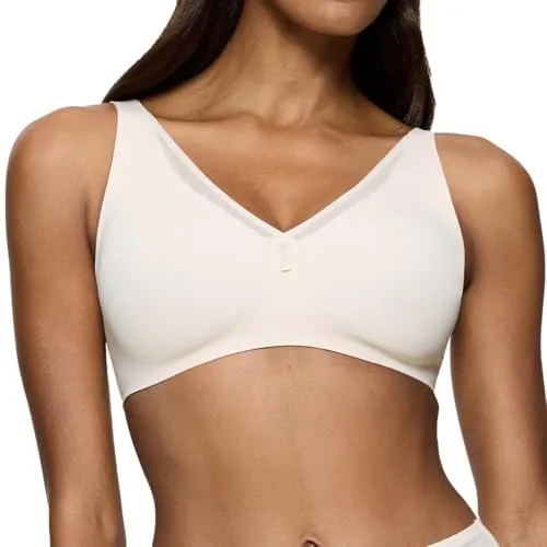 Triumph True Shape Sensation T N01 Minimizer-BH ohne Bügel (70E Fresh Powder) - Funktionsunterwäsche, bügelloser Minimizer-BH mit atmungsaktivem, elastischem Futter für optimalen Tragekomfort und glatten Abschlüssen, die ein Einscheiden verhindern.