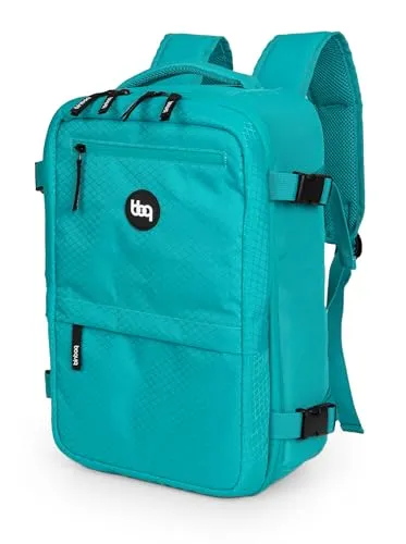 blnbag M6 - Handgepäck Reiserucksack 40x20x25 cm Ryanair robuster Rucksack mit Laptop-Fach, Flugzeug Underseater Rucksack Carry-On 20 L, Tagesrucksack, Freizeit, Uni, Reisen, Aquagreen