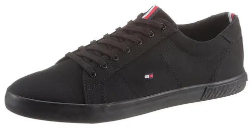 Tommy Hilfiger H2285ARLOW 1D Vulkanisierte Sneaker Herren, Schwarz (Black / Black), 47 EU - Herren-Sneaker mit stilvollem Design aus leichtem Baumwoll-Canvas und optimaler Passform für jeden Anlass. Ideal für entspannten Freizeitlook und hohen Tragekomfort.