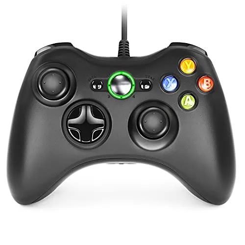 Dhaose Controller für Xbox 360, Gamepad Joystick mit Kabel, USB Gamepad Wired Controller, PC Wired Joypad Game Controller, Ergonomisches Design Game Controller unterstützen Xbox 360 PC Windows 7/8/10