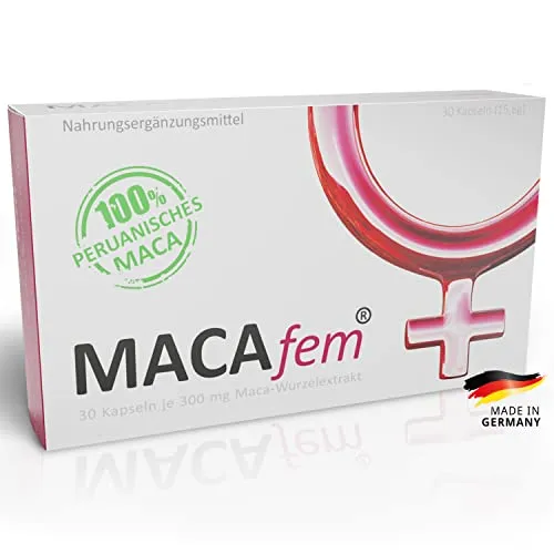 Premium MACA Kapseln für die Frau - 6000 mg Tagesdosis - Pflanzliches Ergänzungsmittel Maca, hochdosiert und vegan. Ideal für Frauen, mit einzigartiger Mischung aus roten, violetten, gelben und schwarzen Maca-Sorten, hergestellt in Deutschland.