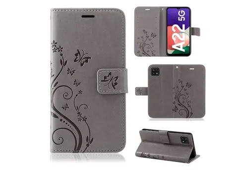 betterfon Handyhülle Handytasche für Samsung Galaxy A22 5G Klapphülle, Bookstyle-Hülle: Magnetverschluss 3 Kartenfächer & Standfunktion