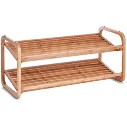 Zeller Present Schuhregal aus Bambus - Schuhregal in Natur aus robustem Bambus, 74x33x33 cm, ideal für stilvolle Schuhaufbewahrung in der Garderobe.