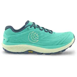 Topo Athletic Pursuit 2 Damen-Laufschuh - Blau/Grün, 37.5 EU - Laufschuhe für Damen mit innovativer Zipfoam-Technologie für hohe Dämpfung und reaktionsschnelle Fahrt. Hervorragende Traktion und Stabilität durch Vibram Megagrip-Außensohle, ideal für alle Trails.