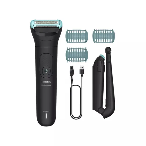 Philips 5000 Series BG5475/15 Body Groomer - Damenrasierer, 100 % wasserfest für Nass- & Trockenanwendung, wiederaufladbar per USB, ideal für sanfte Rasur von Achselhöhlen, Beinen und mehr.