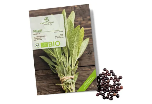 Growgreens Kräutersamen BIO Salbei Samen - Heilkräuter Saatgut aus bio. Anbau (30 Korn)