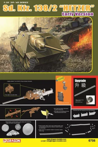 Dragon 6708 Sd.Kfz.138/2 Hetzer Early Version 1:35 Bausatz Neu