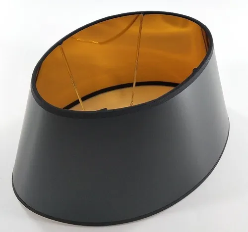 AMBIENTE-LEBENSART.DE Ovaler Lampenschirm in Schwarz 20*30*18cm - Eleganter Lampenschirm in klassischer konischer Form, ideal für Tisch- oder Stehleuchten. Verleiht jedem Raum warmes Licht und passt perfekt zu verschiedenen Einrichtungsstilen.