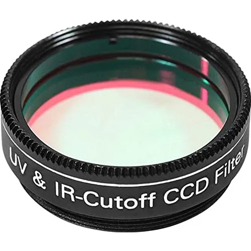 Omegon Teleskop UV/IR Cutoff Filter 1.25'' - Scharfe Planetenaufnahmen - Teleskope: Der Omegon UV/IR Sperrfilter blockiert unerwünschte UV- und IR-Strahlung und ermöglicht gestochen scharfe Planetenfotografie.