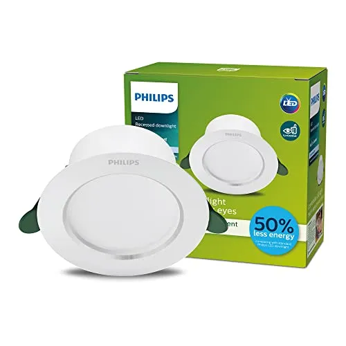 Philips LED Einbauleuchte Diamond 2W Weiß - Elegante Einbauleuchte mit blendfreiem Licht und schmalem Design. Energieeffizient in der Klasse B, ideal für langfristige Nutzung mit bis zu 50.000 Stunden Lebensdauer.
