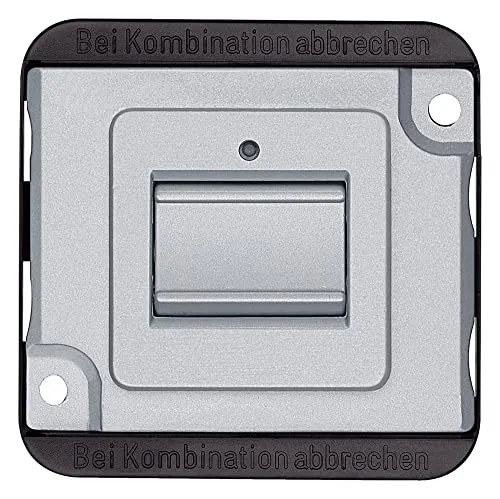Merten MEG3156-7060 Taster-Eins. Wechsel mattsilber - Smart Home Taster mit QuickFlex-System für einfache Nachrüstung von Beleuchtungsmodulen ohne Schalterdemontage. Hochwertige matt-silberne Oberfläche.