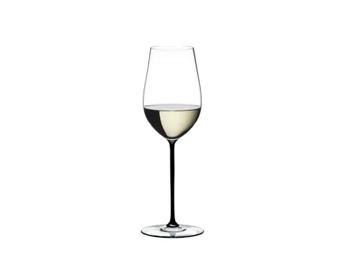 Riedel Fatto A Mano Weisweinglas Riesling/Zinfandel Schwarz - Handgefertigtes Kristallglas für Riesling und Zinfandel, vereint elegantes Design mit Funktionalität, spülmaschinenfest und ideal für jeden Anlass.
