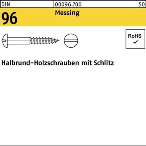 Produktbild 200er PACK(Stk)  000096700000030008 Holzschraube DIN 96 Halbrundkopf Schlitz 3 x