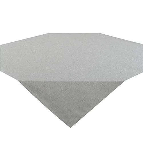 Tischdecke Wien, Moderne und fleckabweisende Mitteldecke für das ganze Jahr, grau, 85x85 cm