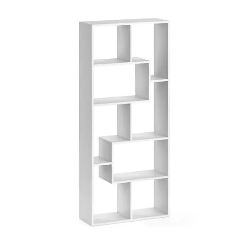 Vicco Raumteiler Noa, Freistehend in Weiß, 160.6 x 67 cm - Raumteiler-Regale mit 8 Ablageflächen, ideal für kreative Raumgestaltung und optimale Nutzung des Wohnraums.
