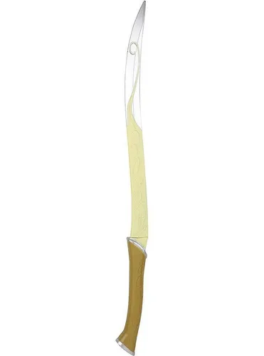 Funidelia Legolas Messer - Der Herr der Ringe - Kostüm-Outfits für Erwachsene, 60 cm auseinandernehmbares Messer aus 100% Polypropylen in Gold für ein einzigartiges Kostüm-Highlight.