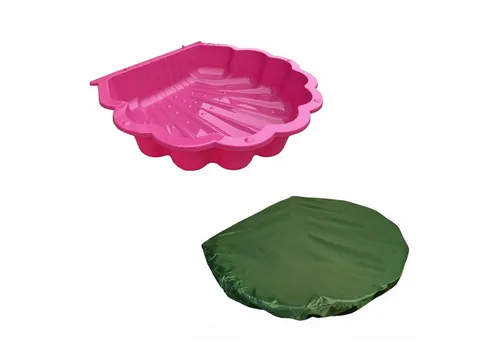 TikTakToo Sandkasten Wasser- und Sandmuschel, pink - 2-tlg. Sand- und Wasser-Spielset für Kinder, ideal für den Garten und fördert kreatives Spielen - einfach befüllen und loslegen!