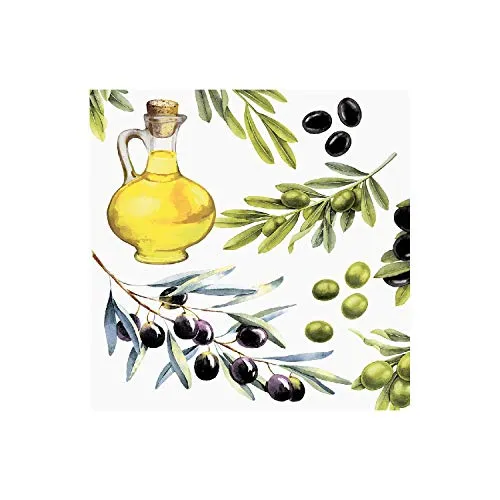 Lunch Servietten Oliven vom Zweig Olivenöl 33 cm 20 von Paper+Design
