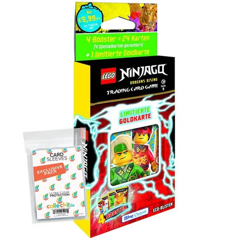 Blue Ocean Sammelkarte LEGO Ninjago 9 Cards -1 Blister (zufällige Auswahl)+ Collect-it Hüllen