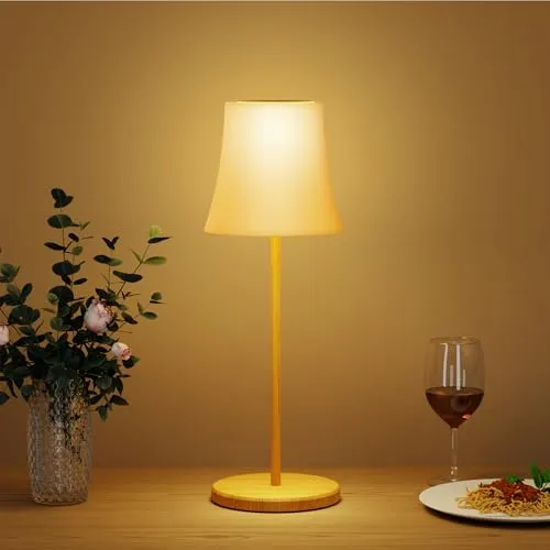 Suright LED Tischlampe Kabellos, Akku Tischleuchte mit 3 Farbmodi & RGB, Stufenlose Dimmbar, Touch Control, IP54 Wasserdicht für Outdoor & Indoor Garten,Camping,Party,Schlafzimmer,Kaffeehaus