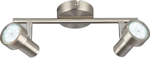 LED Deckenleuchte Spotleuchte 2xGU10 schwenkbar 3000K 12W Matt-Nickel Briloner