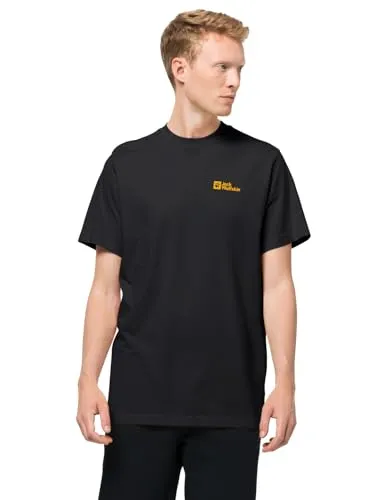 Jack Wolfskin Essential T Herren T-Shirt - Schwarz - M - Herren-Shirt aus atmungsaktivem Material, ideal für aktive Freizeit und Outdoor-Aktivitäten.