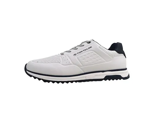 Tom Tailor Herren Sneaker 31822 in Weiß - Halbschuhe mit sportlichem Design, elastische Schnürung für flexiblen Komfort und atmungsaktive Materialien. Ideal für den Alltag und vielseitige Freizeitaktivitäten.