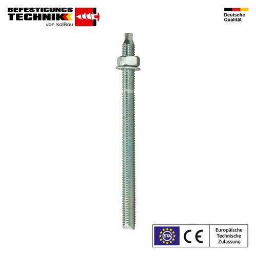 Ankerstangen M8 x160mm Gewindestange 1 St. Verbundanker + Mutter Verbundmörtel