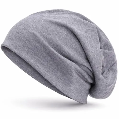 style3 Slouch Beanie aus atmungsaktivem, feinem und leichten Jersey Unisex Mütze Haube Bini Einheitsgröße