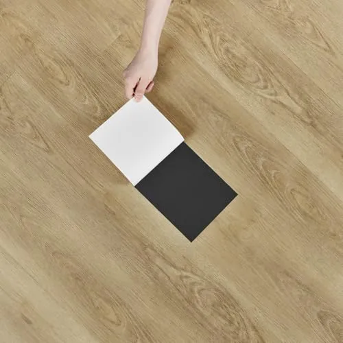 Yullpaper PVC Bodenbelag Selbstklebend Klebefliesen Boden Holzoptik Vintage Bodenfliesen Selbstklebend Klebefliesen Badezimmer Boden Wasserfest Klebevinyl PVC Fliesen für Küche Boden 4 Stück, 90x15cm