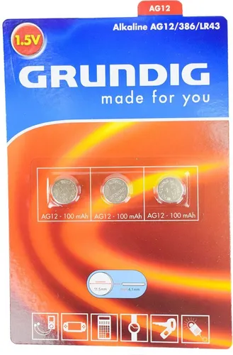 Grundig Knopfzellenbatterien 3-tlg. Alkaline, Lithium und Hearing Aid