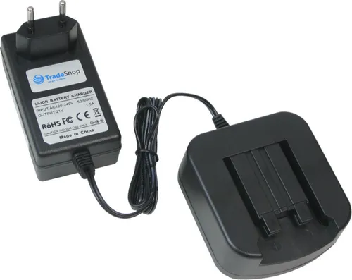 Trade-Shop 18V Li-Ion Akku Ladegerät Ladestation kompatibel mit Festool Duradrive DWC 18-2500 Li, DWC 18-4500 Li, T 18+3/PSC 420 Li Montageset Akku