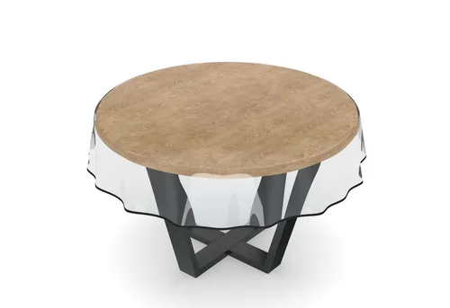 ANRO Tischdecke KLARA abwaschbar Tischfolie transparent Gartentischdecke 0,2mm (Einzelstück 1-tlg), wasserabweisend Durchsichtig Transparent Rund 100cm