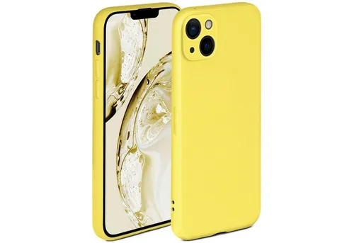 ONEFLOW Handyhülle für iPhone 14 Hülle Silikon Soft Case Sommer Gelb 6,1 Zoll, Silikonhülle Cover Dünn Handytasche TPU Schutzhülle mit Kameraschutz